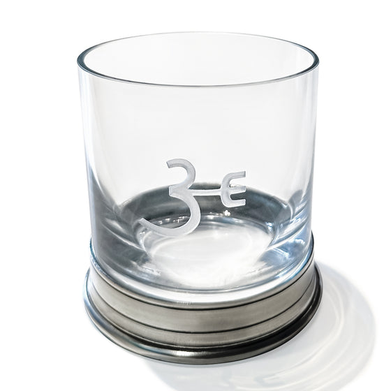 3F Etched Double Old Fashion Glass