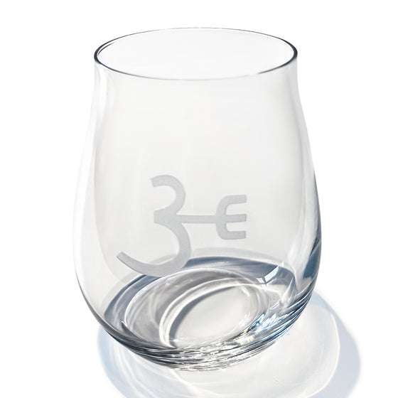 Etched Crystal Red Wine Glass