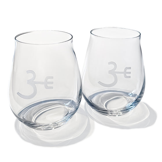 Etched Crystal White Wine Glass