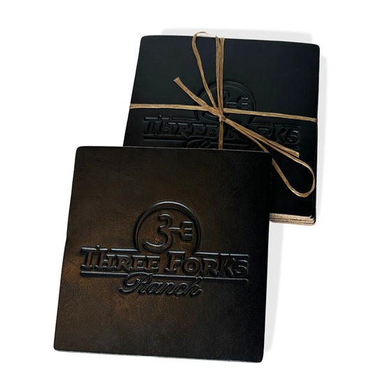 The North Fork Leather Coasters